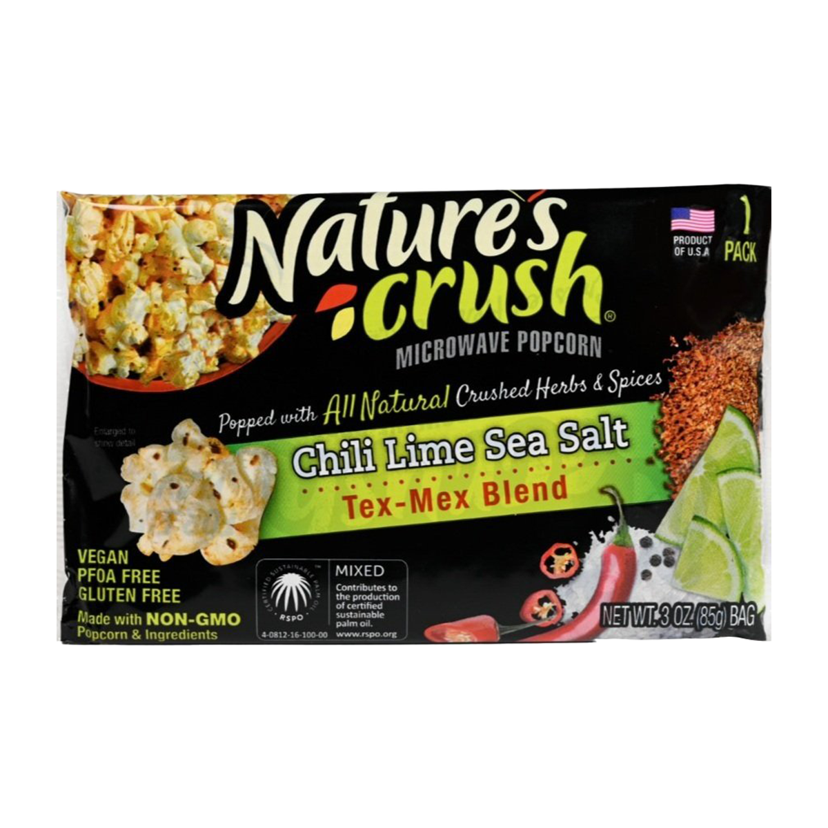 Bag of Chili Lime Sea Salt Popcorn